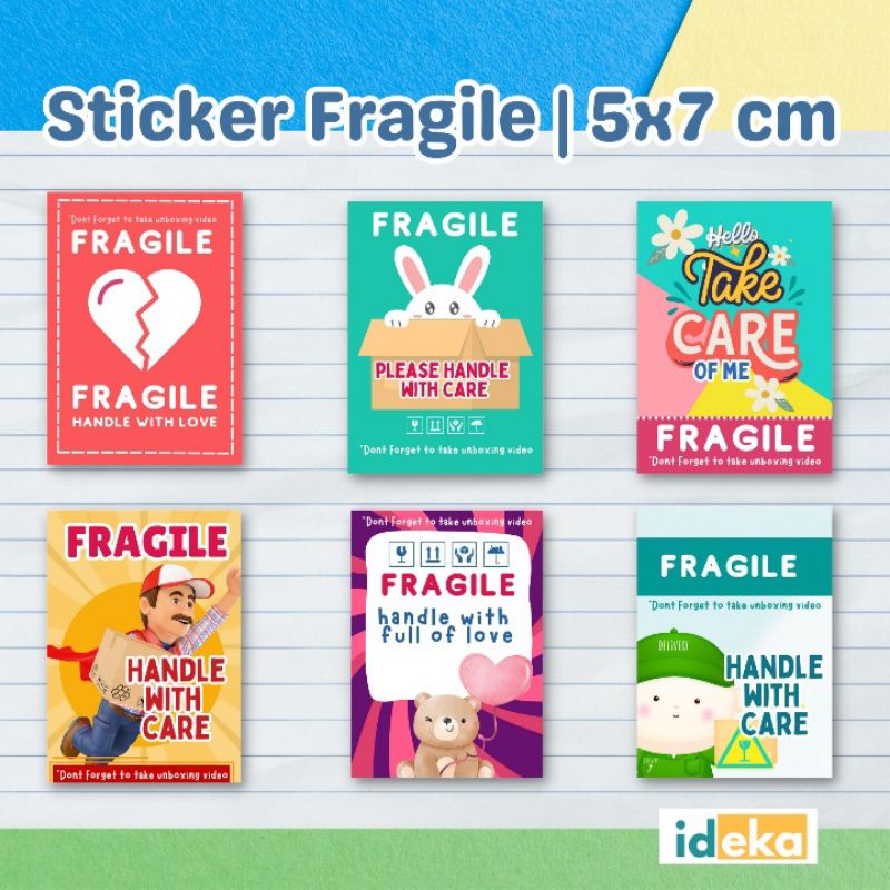 

Ideka Sticker FRAGILE Pop Art Lucu 5x7 cm minimal order 10 pcs (boleh campur)