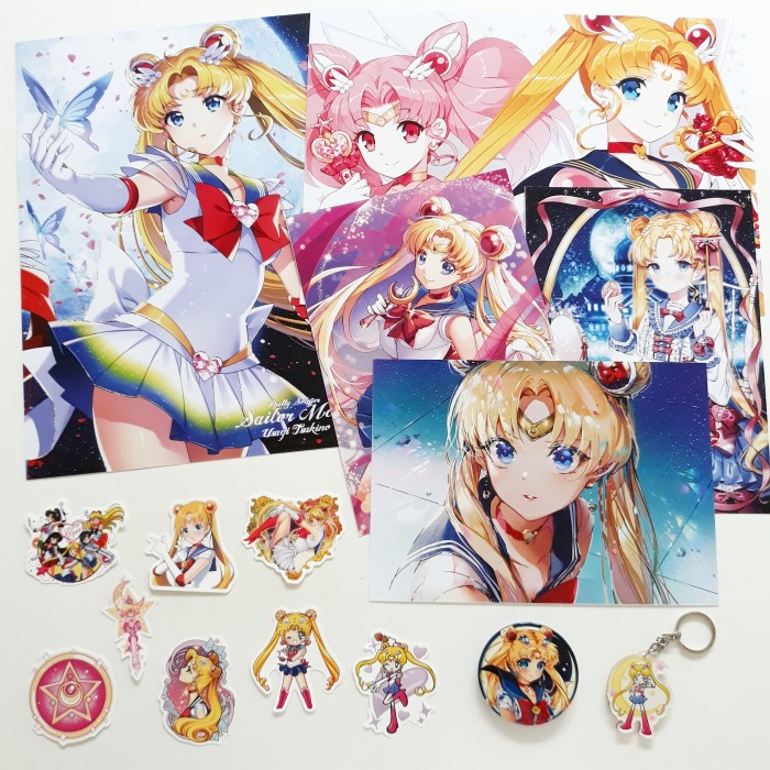 

Best Seller Paket Merchandise Sailor Moon Chibiusa / Poster Keychain Sailor Moon