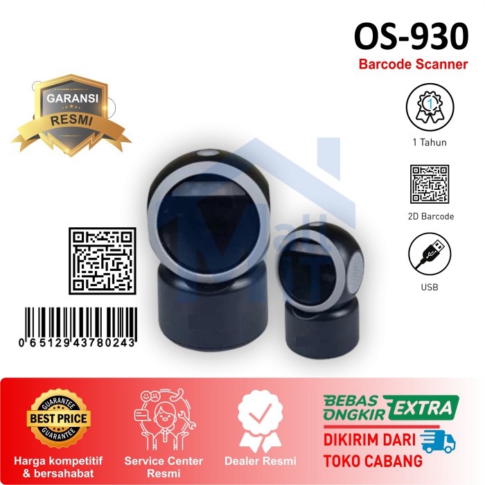Barcode Scanner IWARE Omni OS-930 OS930 OS 930 2D QR Code E-faktur USB