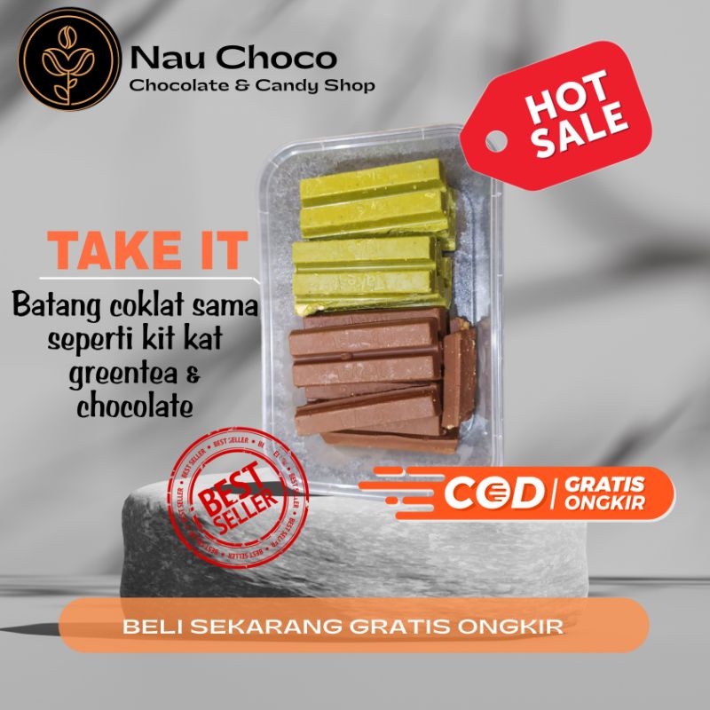 

COKLAT TAKE IT DELFI BOX COKLAT ISI WAFER SEPERTI KIT KAT KILOAN