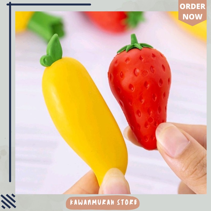 

Penghapus Pensil Motif Buah / Hapusan Pensil Karakter Buah