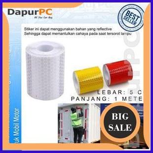 Stiker Reflektor Mata Kucing Nyala Scotlight Truk Mobil Motor 5x100 cm onderdil 29M4R23