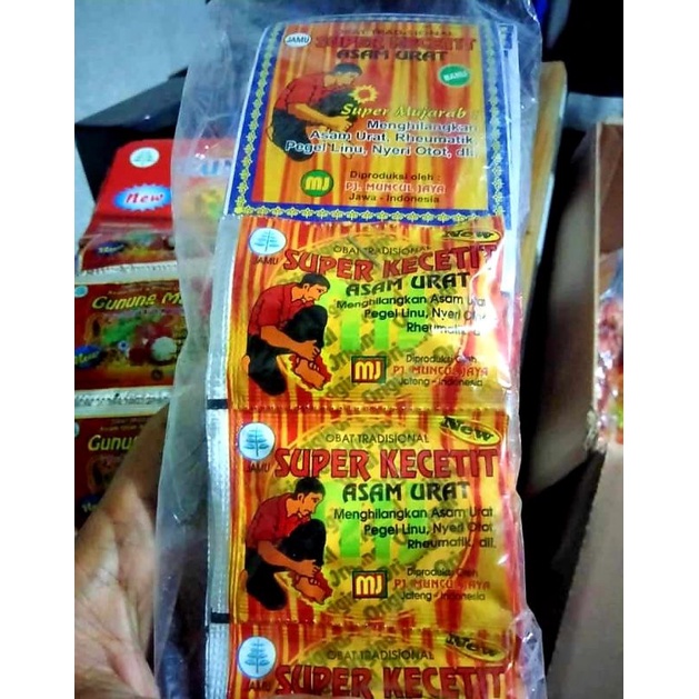 Super Kecetit Murni Jaya 1 Slop [ 5 Hanger ] Asam Urat