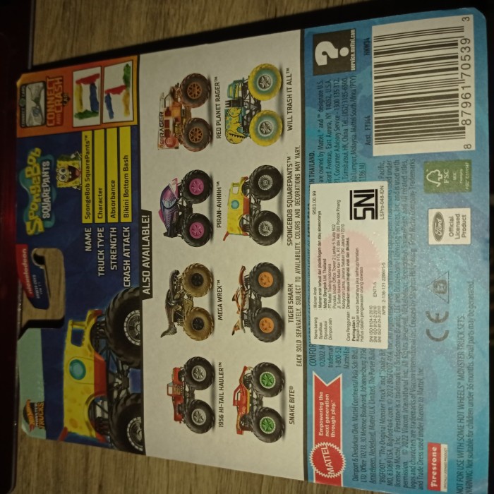 HOT SALE HOT WHEELS MONSTER TRUCK SPONGEBOB TERLARIS