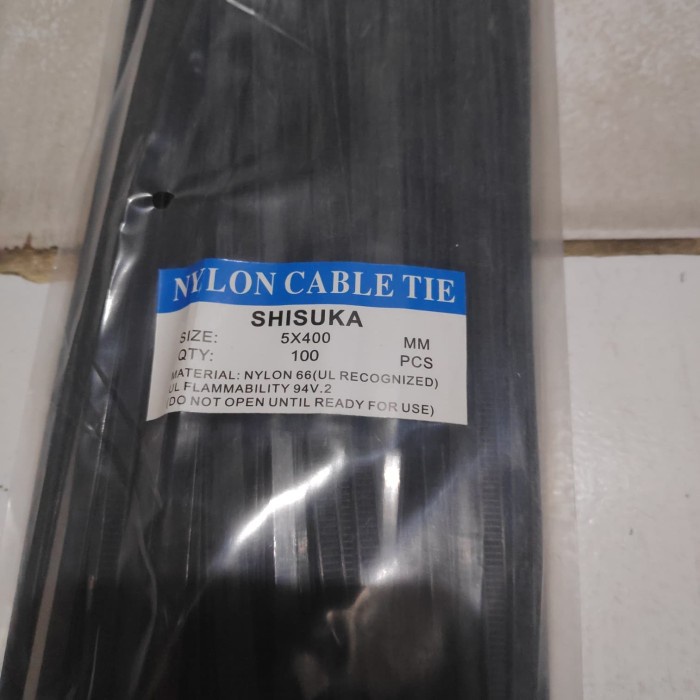 

Terlaris Kabeltis 40Cm Hitam 100Pcs/ Kabeltis/ Cabel Tie/ Insulock