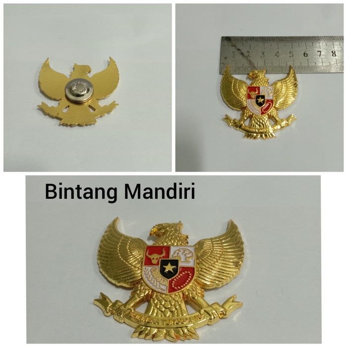 Terlaris Pin Pin Garuda 5Cm Cor Magnet Pin Garuda 5Cm Kuningan Premium Gold