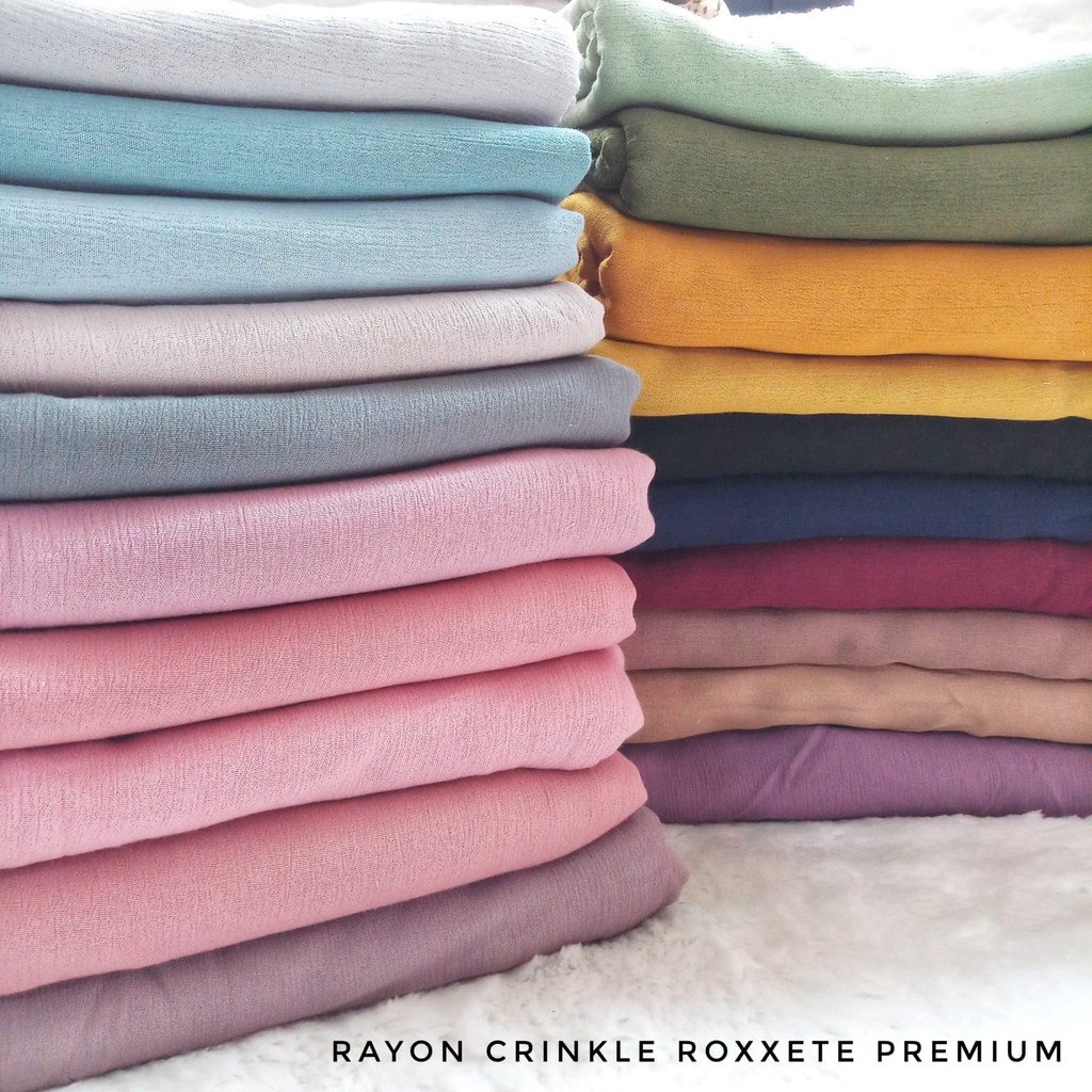 Kain Meteran Rayon Crinkle Roxxete Airflow Original Premium (0.5M)