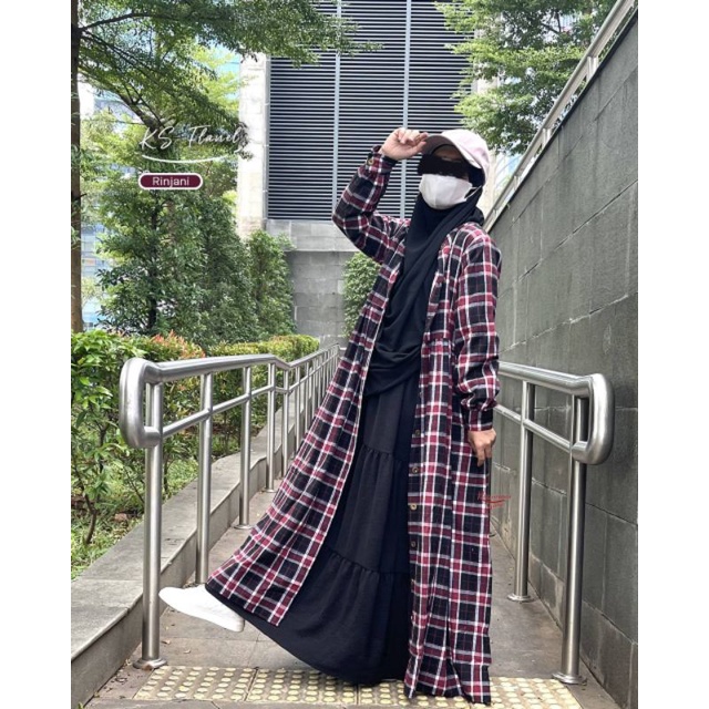 ks flanel 2in1 gamis outer