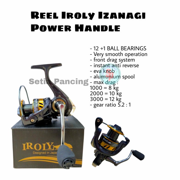Terlaris Reel Iroly Izanagi 3000 Power Handle