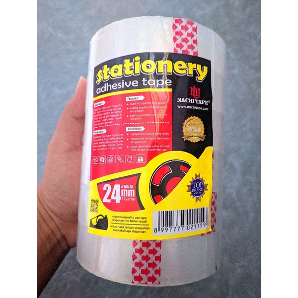 

Lakban Isolasi Selotip Bening 24mm 72 yards