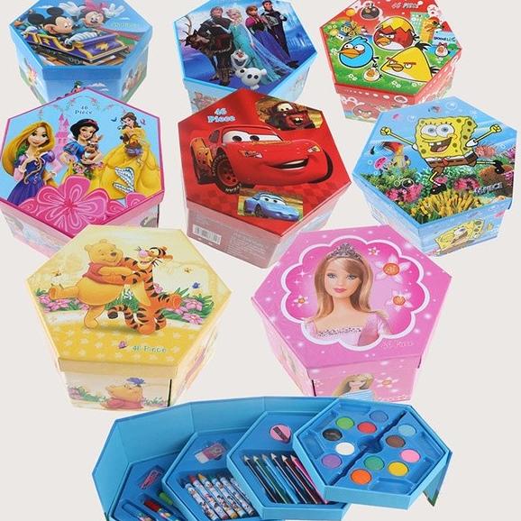 

TERBAIK!!! Crayon Hexagon Set Karakter Lucu Reseller Welcome Barang Unik China