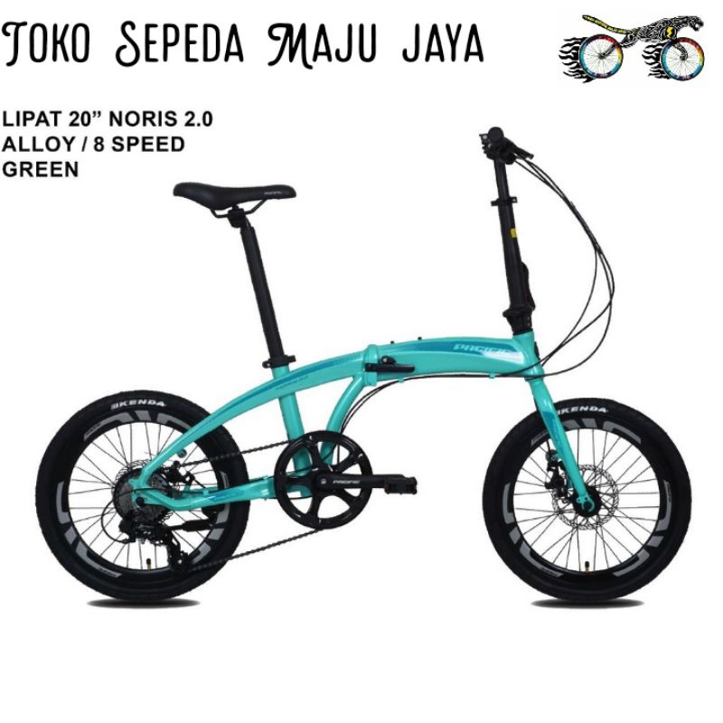 Sepeda Lipat Pacific Noris 20” 8 Speed 2.0 Alloy Disc brake disbrake rem cakram Folding bike pasific