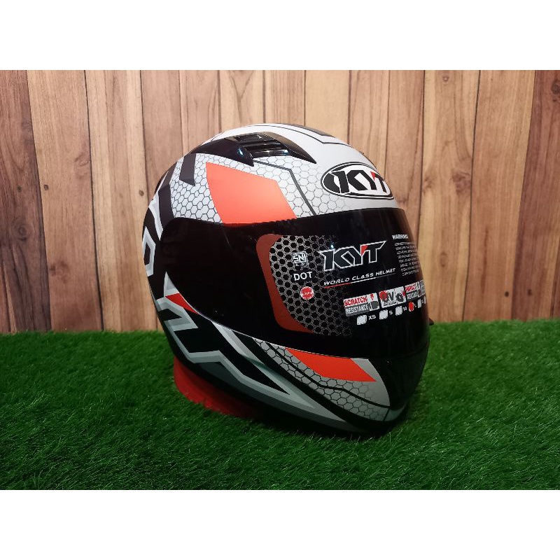 HELM FULL FACE KYT R 10 #5 BLACK/RED