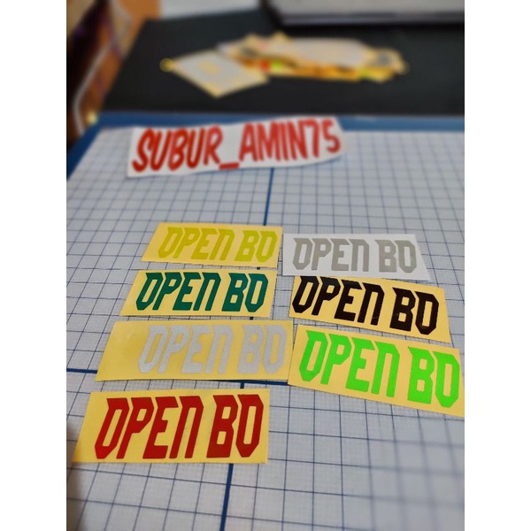 Stiker Open Bo