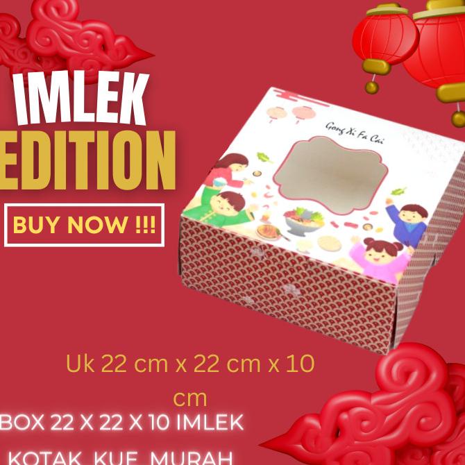 

salle Dus Box Cantik 22 x 22 x 10 / Kotak Boks Cake Lapis Legit Bakpau Imlek