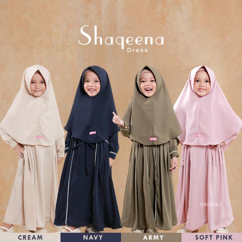 SHAQEENA DRESS ANAK/ SHAQEENA FAMILY SET/ GAMIS NAISHA KIDS/ GAMIS ANAK