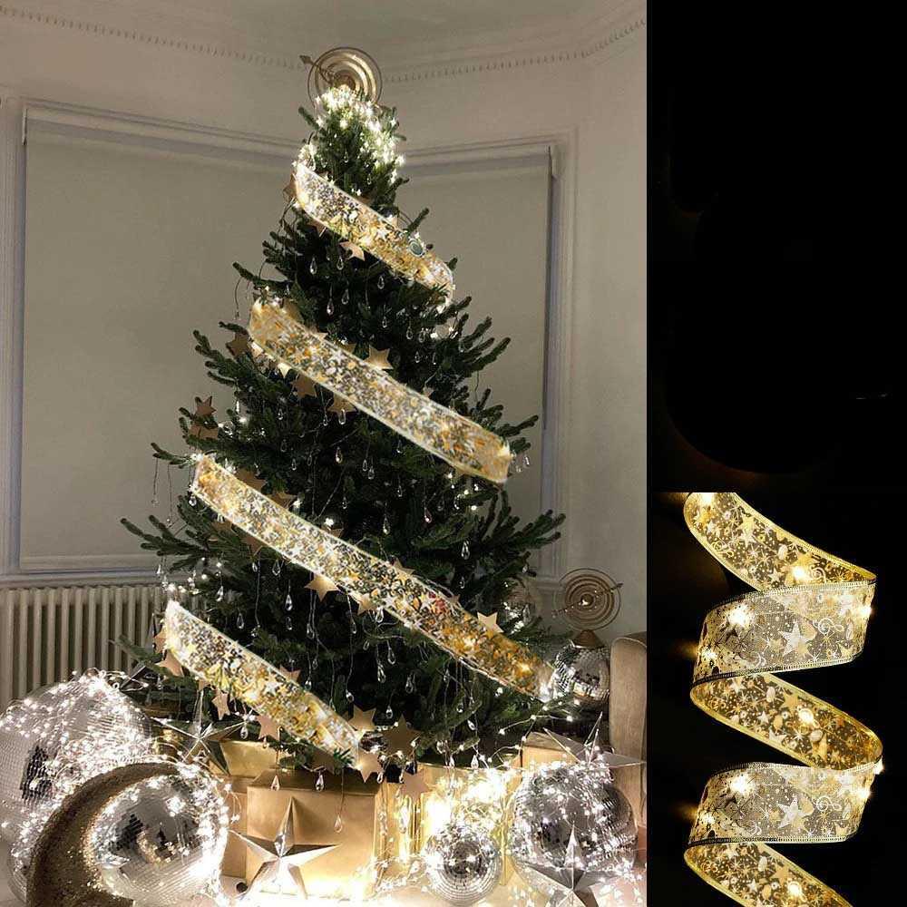 Partigos Lampu LED Dekorasi Pohon Natal Ribbon 50 LED Warm White 5M A561