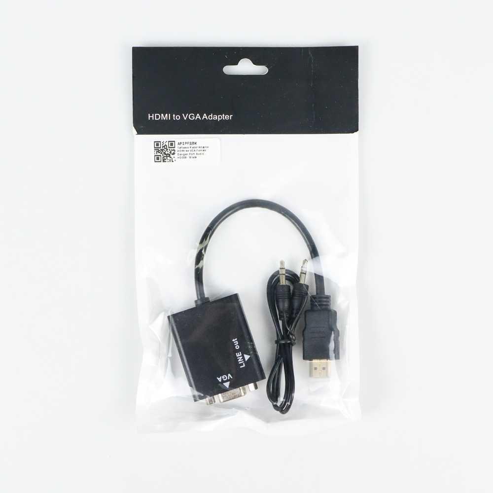 Taffware Kabel Adapter HDMI ke VGA Female Dengan Port Audio - HD008