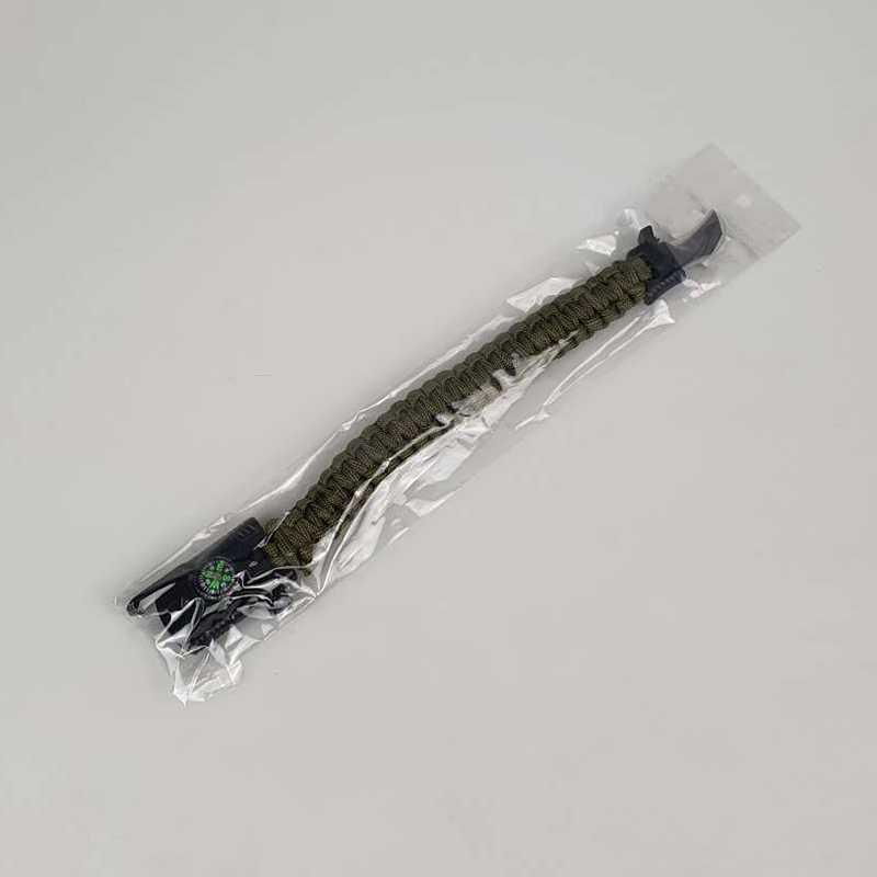 Shaojia Gelang Kompas Pisau Survival Umbrella Rope Bracelet - HJT41