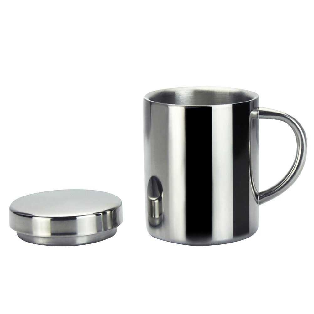 YOMDID Gelas Mug Double Insulation Stainless 283ml with Lid - HH-8605