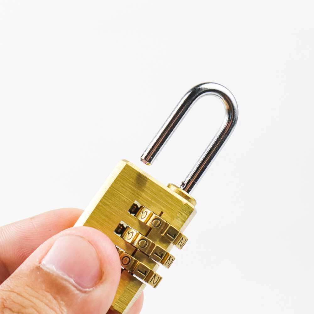 KAK Gembok Koper Padlock 3 Digit Combination Solid Brass 21x53mm MS15