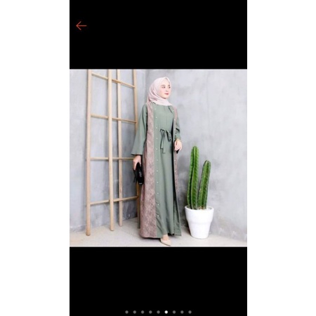 gamis kombinasi brokat