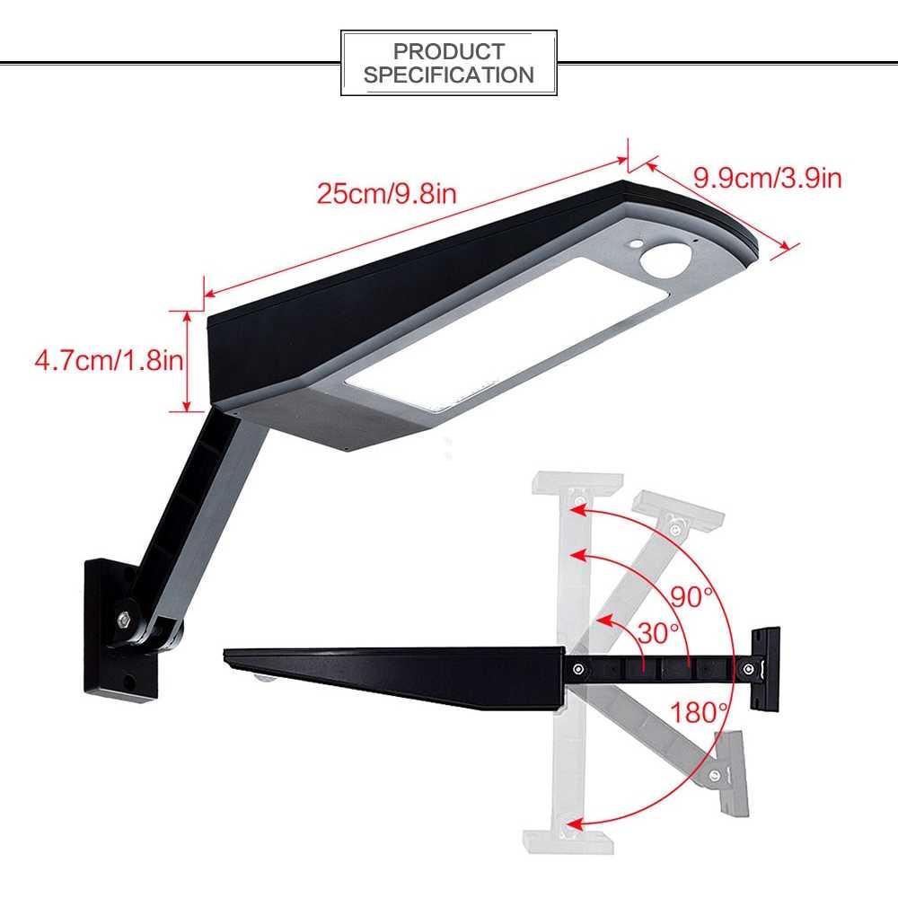 VKTECH Lampu Solar Sensor Gerak 48 LED 900 Lumens Remote - 1619