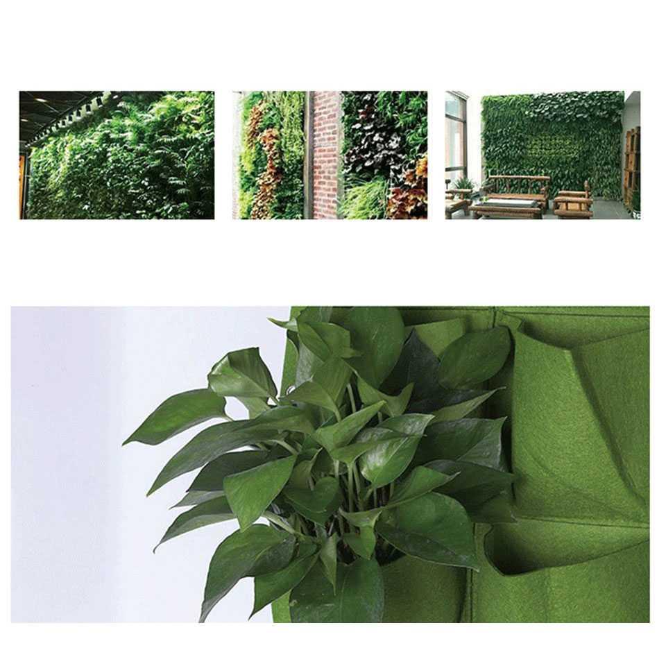 Pot Gantung Bunga Hias Tanaman Vertical Garden 9 Slot - HY001-GR-5