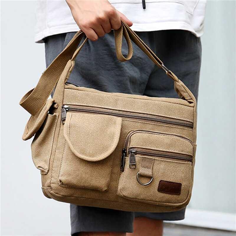 SHENGTIAN Tas Selempang Messenger Bag Bahan Kanvas 109