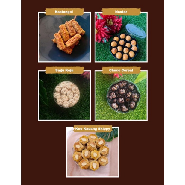 

Kue Lebaran Nastar Kastangel Sagu Keju Kue Kacang Choco Cereal Snack Coklat