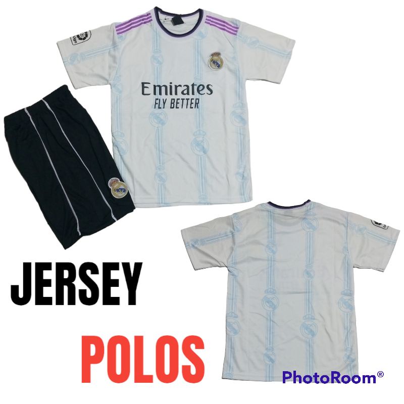 SETELAN JERSEY REAL-MADRID UMUR 1-12 THN BAHAN DRYFIT