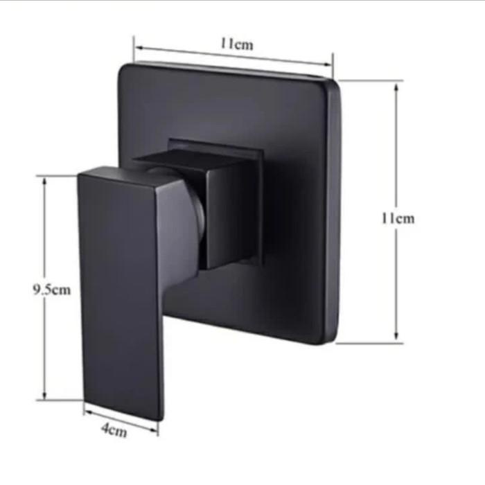WALL SHOWER TANAM SET STOP KRAN TANAM PANAS DINGIN HITAM