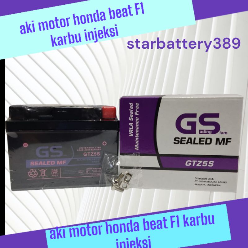 Aki Motor Jupiter MX 135 New GTZ5S Aki Kering MF Jupiter MX 135 New (2010 keatas)