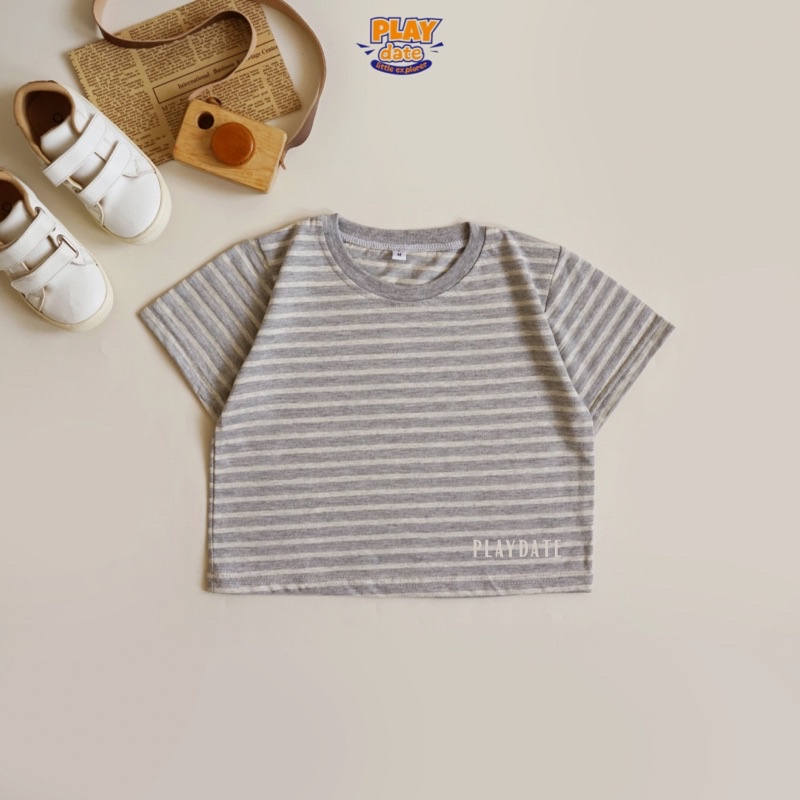 Playdate Baju Tshirt Kaos Korea Basic Oversizeted Oblong Anak Cowo Cewe 1 sampai 6 Tahun Pakaian Bayi Katun