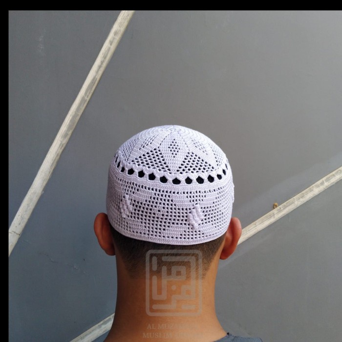 Peci Rajut Madinah Al Muzzammil Motif#3 - 54 (Q5J1) Original Kekinian Peci Songkok Kopiah Mesir Hita