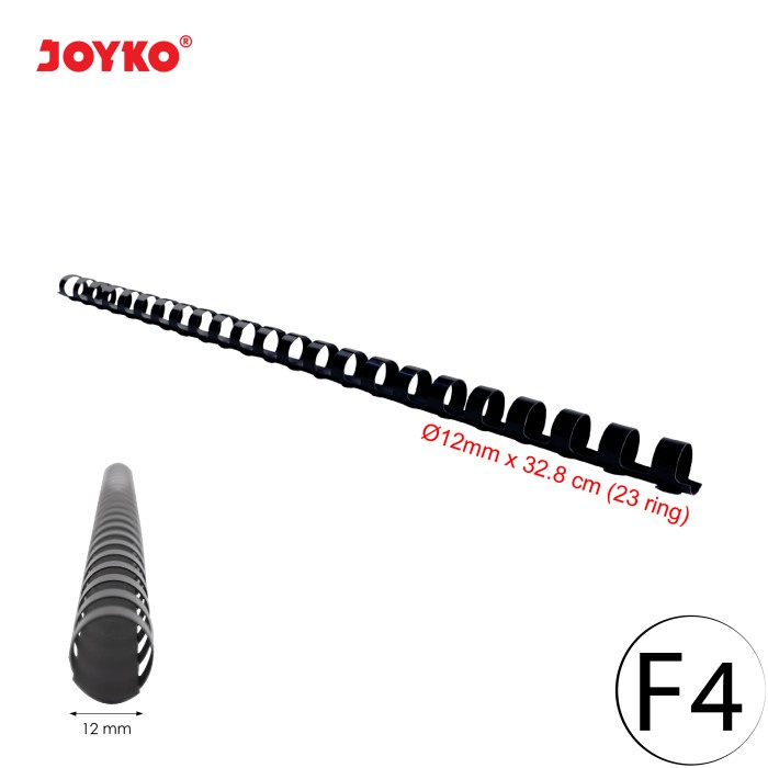 

Joyko Binding Ring Plastic Comb Spiral Jilid Round F4 1 Box 100 Pcs - RPC-23-8