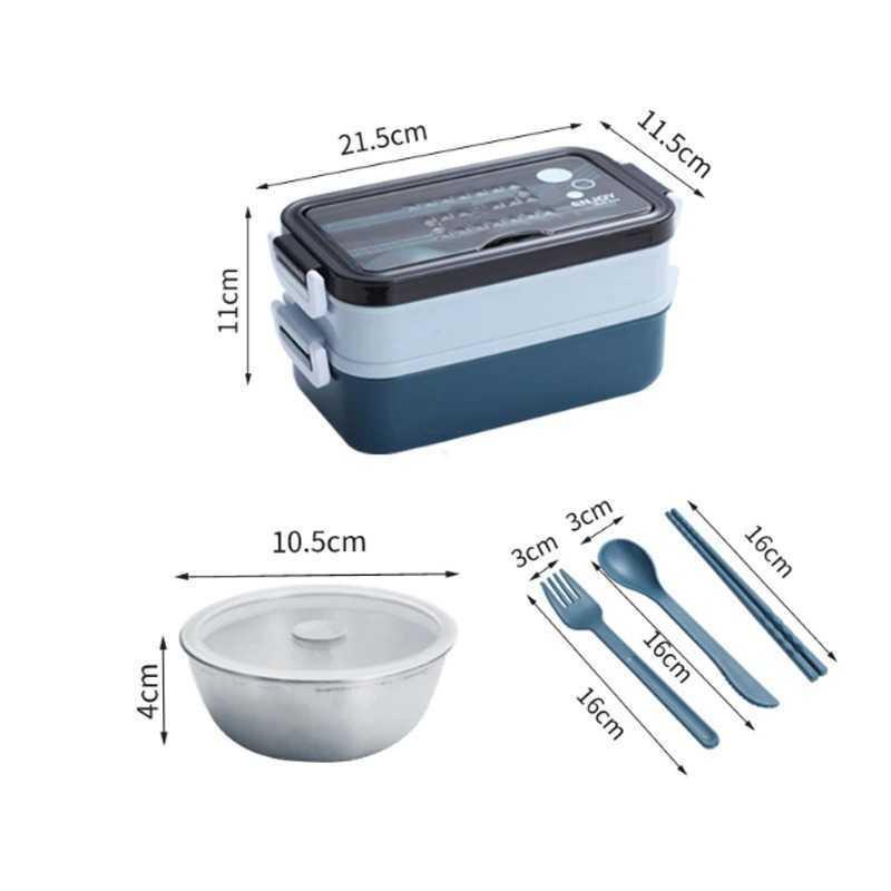 Kotak Makan Lunch Bento Box Double Layer Soup Bowl JT-008 SDGRP Tempat Makan Kotak Makan Kotak Bekal Tupperware Tempat Makan Lunch Box Set Tempat Bekal Tas Bekal Makanan Tempat Makan Anak Lunch Box Stainless Box Bento Kotak Makan Anak Kotak Makan Anti Tum