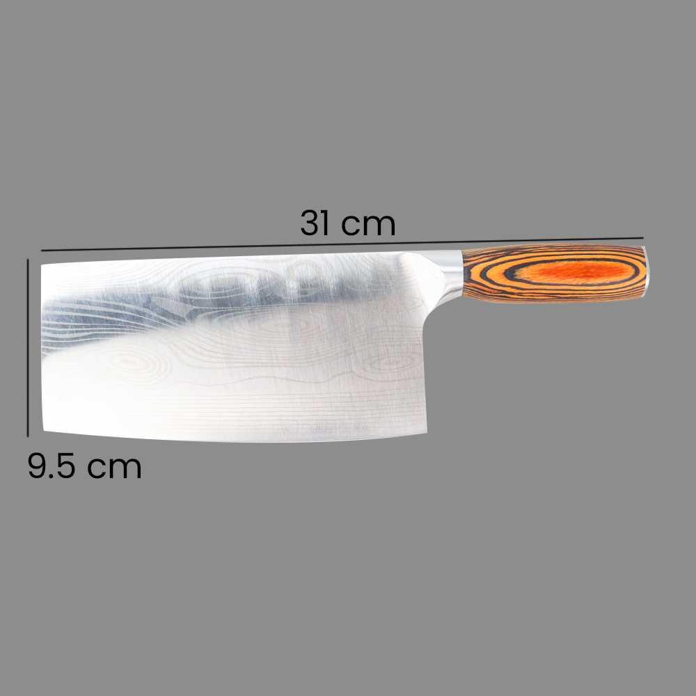 KOBACHI Pisau Dapur Chef Damascus Pattern Cleaver Knife 7 Inch DMC4 Pisau Set Pisau Dapur Pisau Dapur Set Set Pisau Dapur Peralatan Dapur Lengkap Alat Masak Set Pisau Kecil Pisau Set Talenan Pancing Set Lengkap Knife Pisau Dapur Super Tajam Pisau Tajam Pi