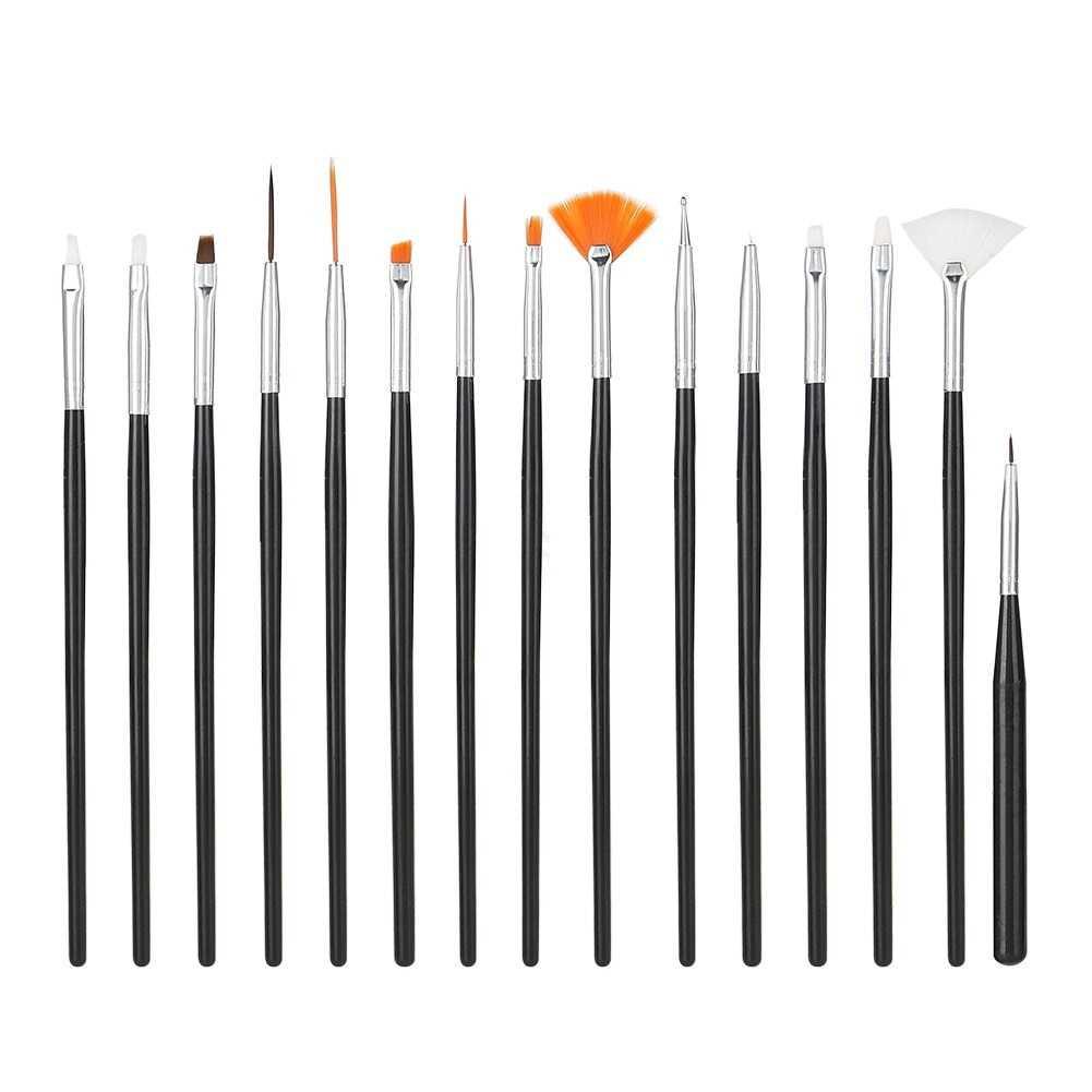 NelBeauty Brush Kutek Kuku Pro Nail Art Dotting Tools 15 PCS - N1800 Kutek Kuku Nail Art Gel Sun Mini Mini Uv Led Nail Nail Art Kuku Palsu Pengering Kutek Gel Uv Uv Led Nail Nail Art Set Alat Nail Art Lengkap Paket Nail Art Lengkap Alat