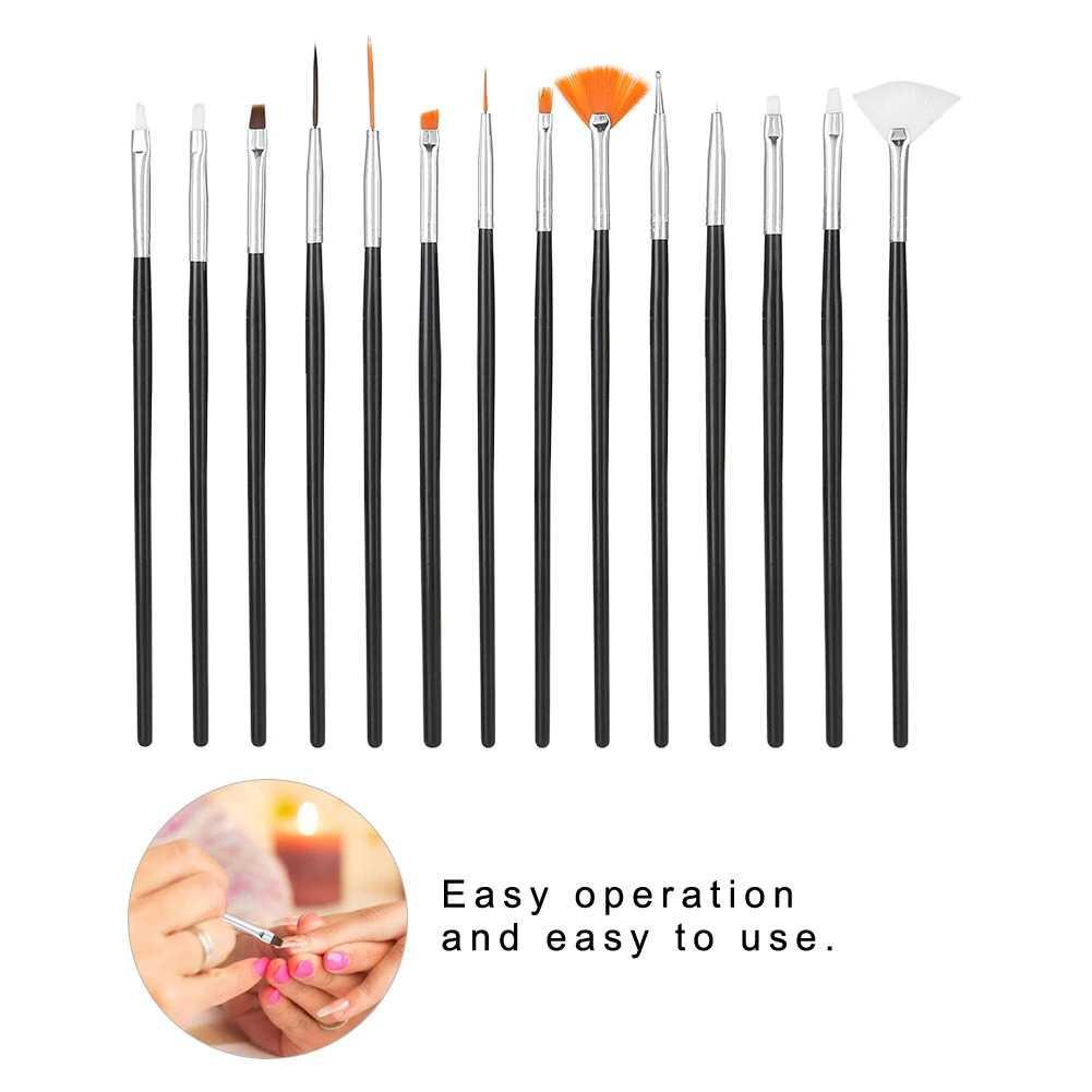 NelBeauty Brush Kutek Kuku Pro Nail Art Dotting Tools 15 PCS - N1800 Kutek Kuku Nail Art Gel Sun Mini Mini Uv Led Nail Nail Art Kuku Palsu Pengering Kutek Gel Uv Uv Led Nail Nail Art Set Alat Nail Art Lengkap Paket Nail Art Lengkap Alat