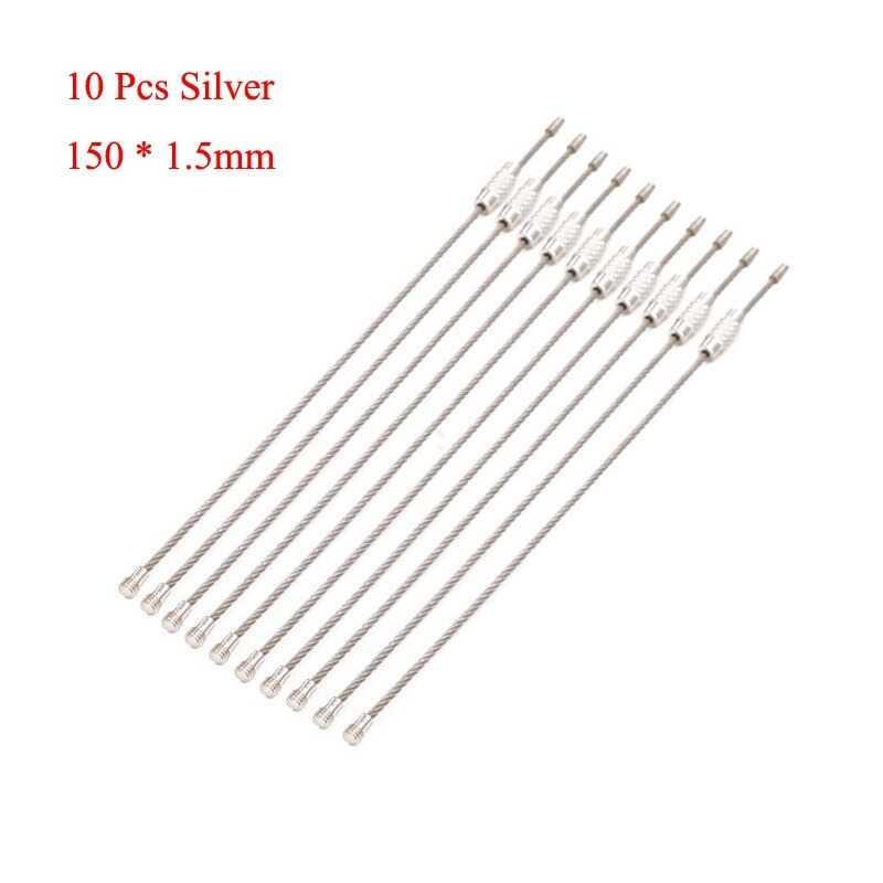 Tegoni Gantungan Kunci Tali Kawat Stainless Steel Wire Ring Rope 1