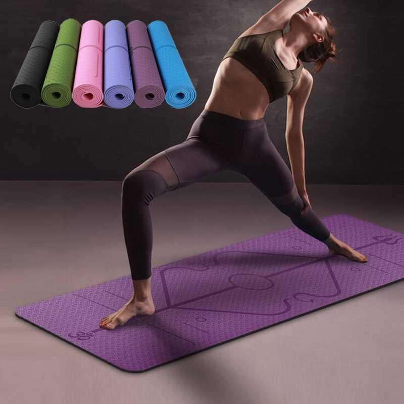 TaffSPORT Matras Pilates Yoga Mat Anti Slip TPE 183 x 61 CM PROlite 60