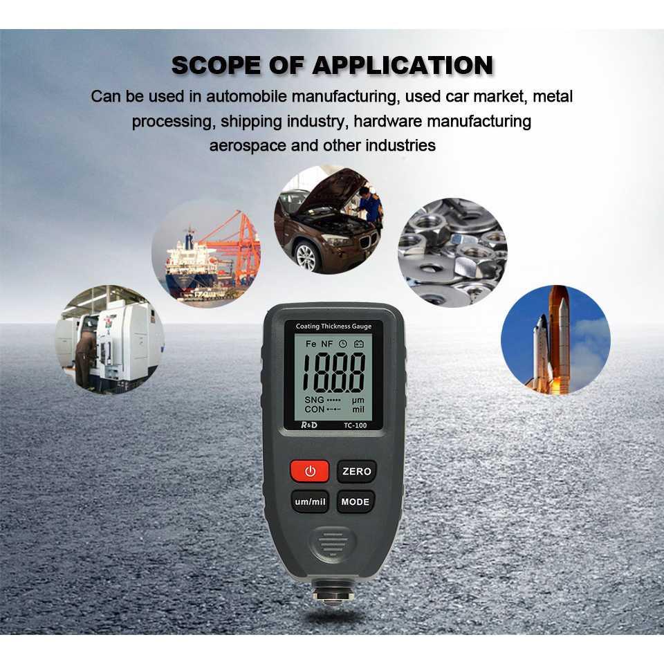 R&amp;D Tester Ketebalan Cat Mobil Coating Thickness Gauge - TC100