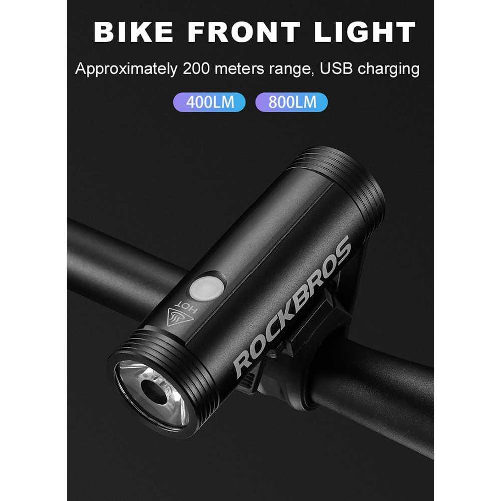 Rockbros Lampu Sepeda USB Rechargeable 2000mAh 400 Lumens - R1-400