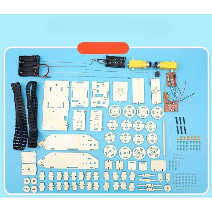 OCDAY Mainan Anak Tank Remote Control DIY Assembly Children Toy - C-37C