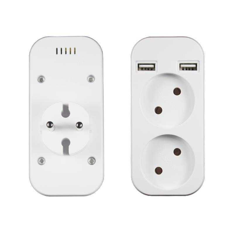 Wallpad Stop Kontak Listrik 2 EU Plug + 2 USB Port - CX89