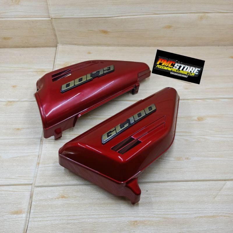 bok aki gl 100 - tutup aki gl 100 - tepong aki gl 100 standart original merah maron