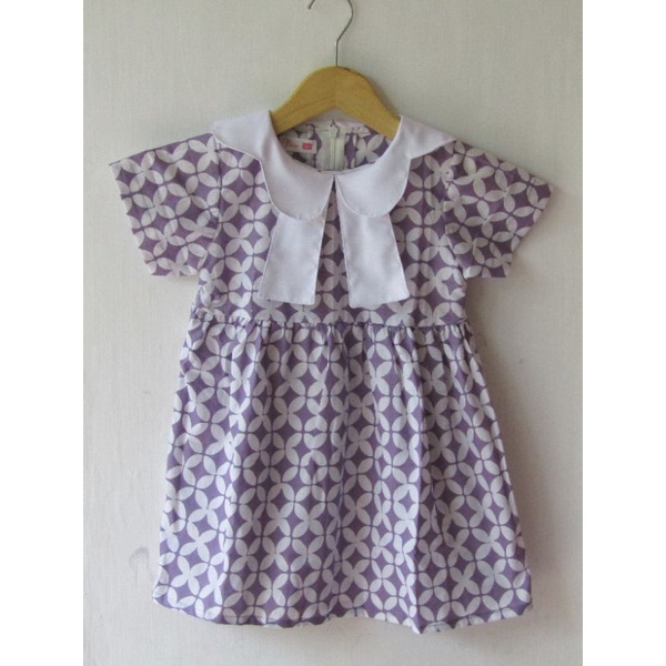 Dress Anak Lilac // Batik Sekolah // Baju Lebaran