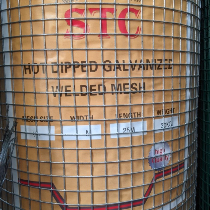 Terlaris Ram Kawat Galvanis 12Mm X 12Mm X 1M Tebal 1Mm Eceran Gosend