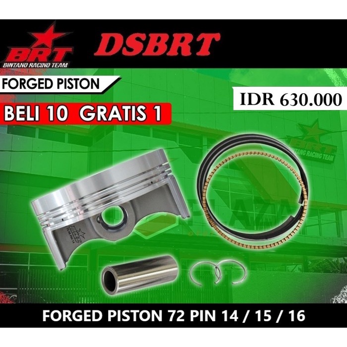 FORGED PISTON BRT 72.00 72 mm PIN 14 15 16